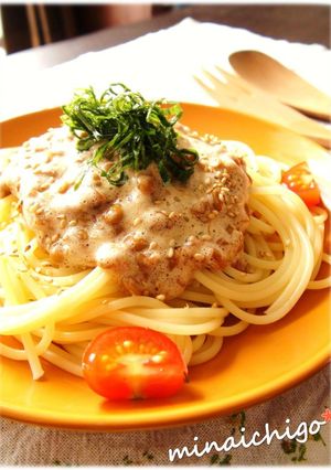 ランチに♬爽やか梅の納豆パスタ-レシピのメイン写真