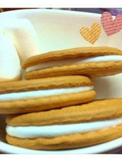 簡単かわいい☆マシュマロサンドビスケット-レシピのメイン写真