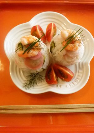 おもてなしランチ☆海老とみょうがの酢飯-レシピのメイン写真