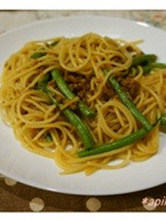 いんげんとひき肉のパスタ-レシピのメイン写真