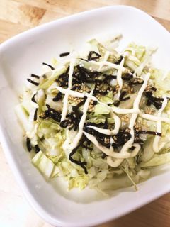 白菜サラダの塩昆布ドレッシングかけ-レシピのメイン写真