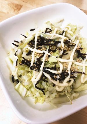 白菜サラダの塩昆布ドレッシングかけ-レシピのメイン写真