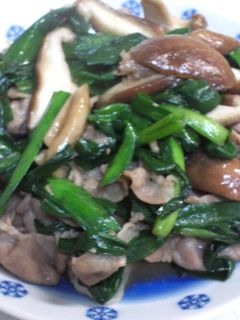 ニラと椎茸の中華風炒め-レシピのメイン写真