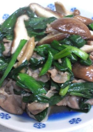 ニラと椎茸の中華風炒め-レシピのメイン写真