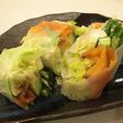 居酒屋風サーモンとクリームチーズの生春巻