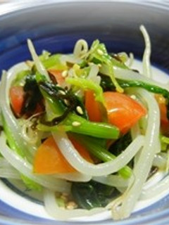 もやしとほうれん草とミニトマトのナムル-レシピのメイン写真
