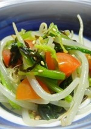 もやしとほうれん草とミニトマトのナムル-レシピのメイン写真