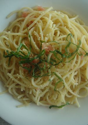 いりゴマで香ばしい♪明太子スパゲッティ-レシピのメイン写真