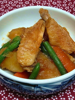 鶏手羽中と根菜の炊合わせ-レシピのメイン写真