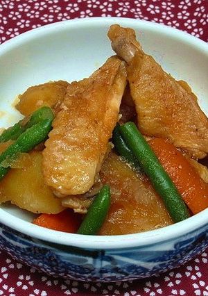 鶏手羽中と根菜の炊合わせ-レシピのメイン写真