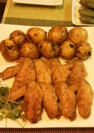 手羽先とじゃがいものカレー煮込み焼き-レシピのメイン写真
