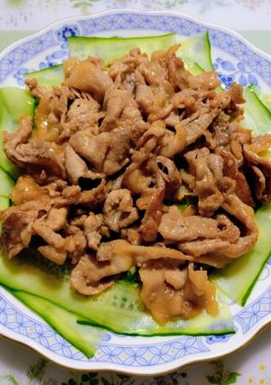 夏バテ簡単夏の夕飯胡瓜豚こま味噌スタミナ炒め主菜-レシピのメイン写真