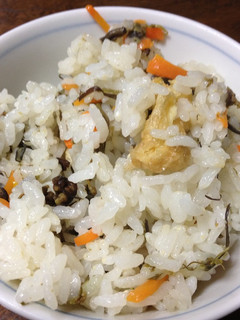 ワラビの炊き込みご飯-レシピのメイン写真