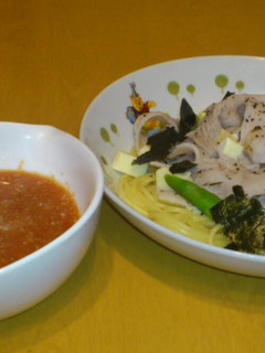冷しゃぶ すりながしトマトつけパスタ-レシピのメイン写真