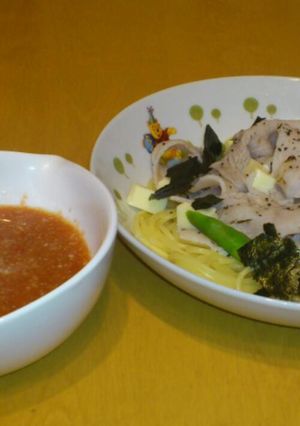 冷しゃぶ すりながしトマトつけパスタ-レシピのメイン写真