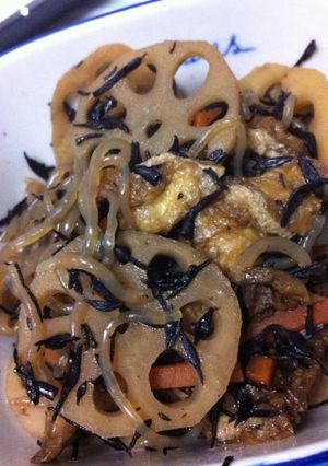 芽ひじきとレンコンと糸こんにゃくの炒め煮-レシピのメイン写真