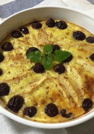 りんごとチェリーのクラフティ-レシピのメイン写真