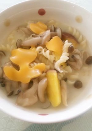 さつまいもときのこのチーズスープパスタ-レシピのメイン写真