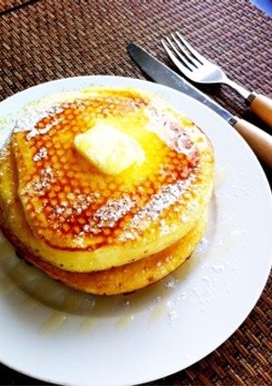 朝食に♪ふわふわパンケーキ♬-レシピのメイン写真