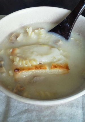 塩麹鶏でクリームお雑煮-レシピのメイン写真
