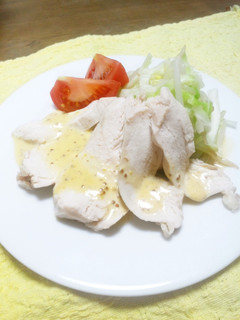 驚きのしっとり!!むね肉で柔か蒸し鶏-レシピのメイン写真