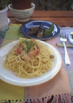 ツナとエリンギの胡椒風味スパゲティ-レシピのメイン写真
