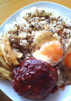 全部に塩麹美味ハンバーグランチ-レシピのメイン写真