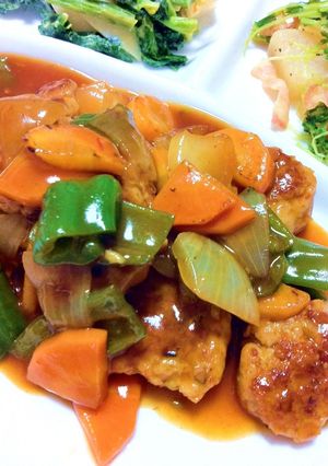 揚げずにヘルシー♪ 肉団子の甘酢あん-レシピのメイン写真