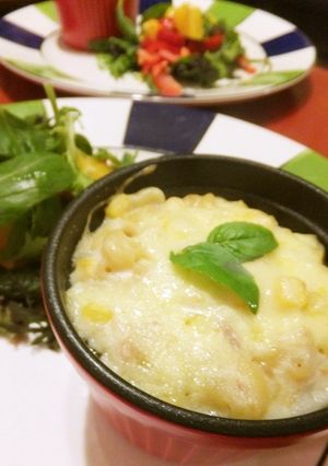 ツナとコーンのシンプルパスタベイク-レシピのメイン写真