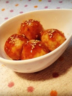 鶏の照り玉ボール♡-レシピのメイン写真