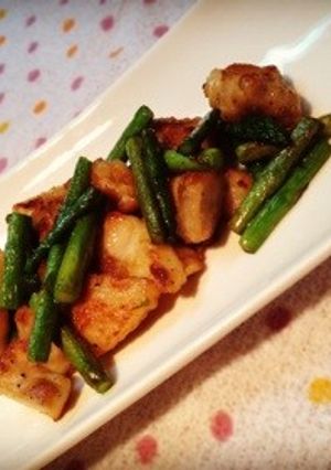 アスパラと焼き揚げ鶏肉♡-レシピのメイン写真