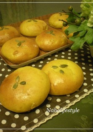 ふわふわ♪かぼちゃあんパン*。゜-レシピのメイン写真