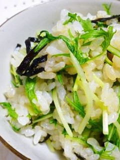 たっぷり水菜no混ぜごはん-レシピのメイン写真