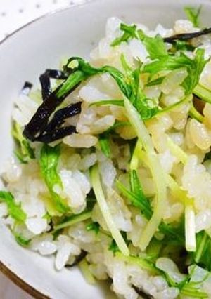 たっぷり水菜no混ぜごはん-レシピのメイン写真