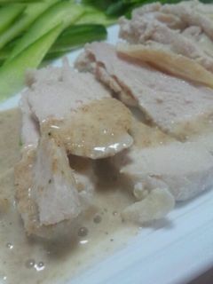 塩麹でしっとりむね肉の蒸し鶏-レシピのメイン写真