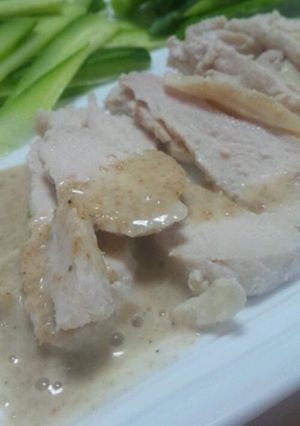 塩麹でしっとりむね肉の蒸し鶏-レシピのメイン写真