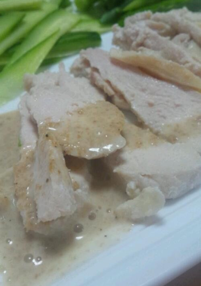塩麹でしっとりむね肉の蒸し鶏-レシピのメイン写真