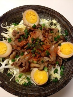 リメイク余った角煮のお汁と煮卵でトン丼-レシピのメイン写真