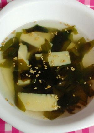 たけのこと生ワカメの中華風スープ♪-レシピのメイン写真