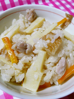 具沢山!たけのこの五目炊き込みご飯♪-レシピのメイン写真