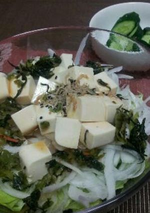 新玉ねぎと豆腐のあっさりサラダ-レシピのメイン写真