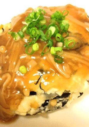 塩麹入りきのこソースひじき豆腐ハンバーグ-レシピのメイン写真