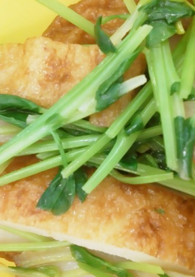 豆苗とさつま揚げの簡単炒め-レシピのメイン写真