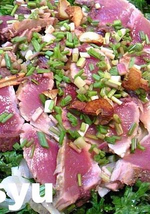幸島の釜炊き塩で鰹の塩タタキ-レシピのメイン写真