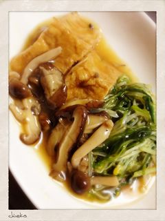 厚揚げと水菜の煮物(和風あんかけ)-レシピのメイン写真