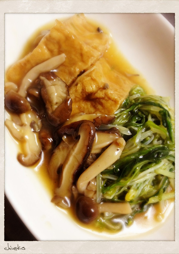 厚揚げと水菜の煮物（和風あんかけ）-レシピのメイン写真