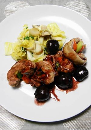 鶏ハムのソテー、バルサミコチェリーソース-レシピのメイン写真