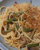 山菜納豆のどぐろだし和風パスタ