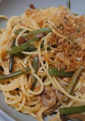 山菜納豆のどぐろだし和風パスタ-レシピのメイン写真