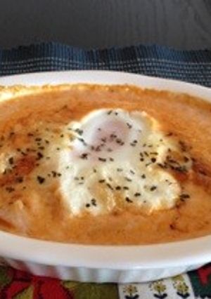 簡単☆トマトクリームスープパスタグラタン-レシピのメイン写真